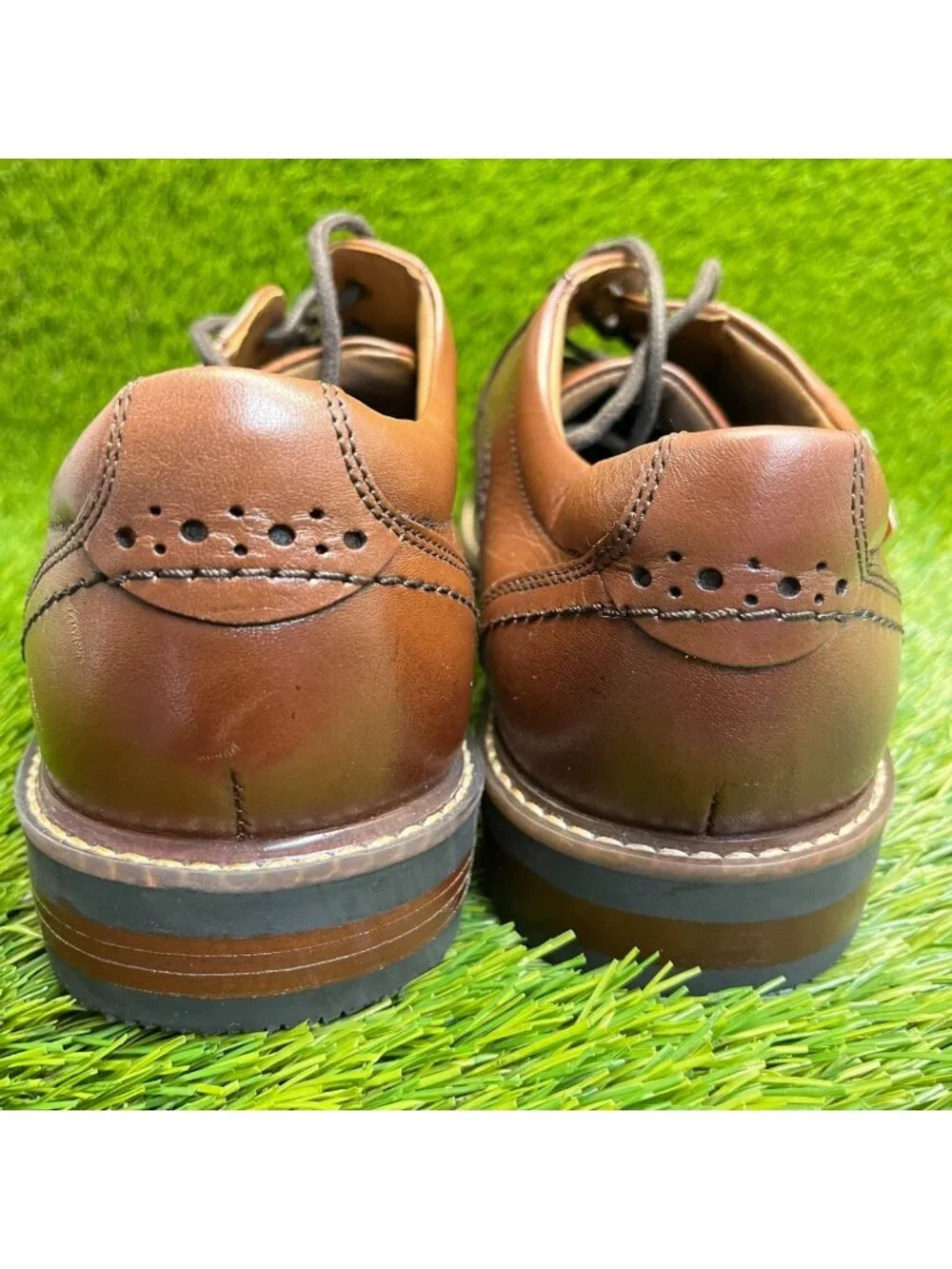 Nunn Bush Westfield Mens Size 10 Brown Casual Classic Cap Toe Oxford Dress Shoes